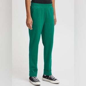 ICHI Green Elastic Waist Pants Size M Trousers #82